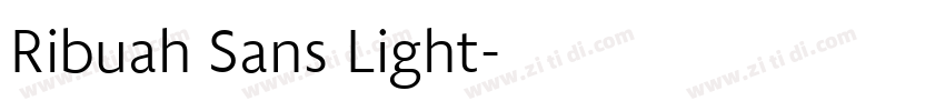 Ribuah Sans Light字体转换
